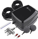 AquaMiracle Pond Aeration Kit Pond Air Pump Koi Pond Aerator for Pond up to 1500 Gallons Pond Deicer All-in-One Pond Aeration System with 2-Outlet Airline Tubing Air Stones Check Valves by GreenHaven Gardens
