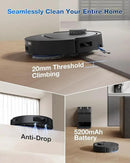 ECOVACS DEEBOT T30C Robot Vacuum and Mop, 20,000Pa Suction, TruEdge Adaptive Edge Mopping, ZeroTangle 2.0 Technology, Hot Water Washing, Self-Emptying, Auto-Lift Mopping, Obstacle Avoidance by CozyNest Decor