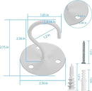 Ceiling Hooks for Hanging Plants - Metal Plant Bracket Iron Wall Mount Lanterns Hangers for Hanging Bird Feeders, Lanterns, Wind Chimes, Planters, Outdoor Decoration Hooks (White) by GreenHaven Gardens