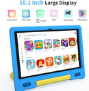Kids Tablet, 10.1 Inch Tablet for Kids, Android 14, 64GB, Octa-Core CPU, WiFi, Big Battery, Kids Conten, Parental Control, HD Display Children Tablet Age 3-12, Bluetooth, Blue Shockproof Case by TinyTreasures Baby Boutique
