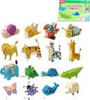 MIREONETRY Origami Kit for Kids Ages 6+,16 Style 3D Animal Origami Paper Kit,Easy Origami Paper Art for Beginners Kids Adults,Gifts for Boys&Girls by TinyTreasures Baby Boutique