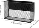 Black Magnetic Basket - Refrigerator Spice Rack & File Holder Locker Organizer - Wire Mesh Magnetic Shelf for Kitchen Storage by CozyNest Decor