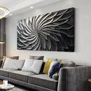 LASMOND Abstract Black and White Wall Art for Living Room Modern Canvas Print Painting Lines Flower Floral Large Artwork Bedroom Home Office Wall Décor (40x20 Inches) by CozyNest Decor