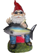Fishing Gnome with Tuna Fish,Fishing Garden Gnomes Outdoor,Funny Garden Gnome 9“，Fishing Gnomes Decorations for Yard (Fishing Gnome) by CozyNest Decor