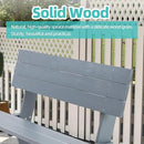 AVAWING Outdoor Convertible Wood Bench with Backrest, Patio Wood Convert a Bench, Space-Saving 2-in-1 Picnic Table Chairs Set for Backyard, Porch, Patio, Garden, Grey by CozyNest Decor