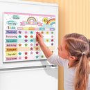 Reward Chart for Kids,Magnetic Behavior Chore Chart for Kids at Home,26 Rainbow White Chore Charts,1960 Star Stickers,56 Reward Stickers,Incentive Chore Chart to Develop Responsibility and Good Habits by CozyNest Decor