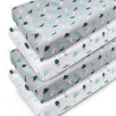 Changing Pad Cover for Boys Girls 4 Pack, Comfy & Breathable Changing Table Cover for 32''x16" Changing Table Pads, Diaper Changing Pad Cover, Dinosaurs & Ocean by TinyTreasures Baby Boutique