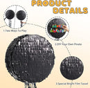WERNNSAI Black Round Pinata for DIY - Halloween Black Moon Pinata for Kids DIY Birthday Party Disco Decoration for Adult Night Party Supplies with Confetti Bat Blindfold, 12.2”x 12.2” by TinyTreasures Baby Boutique