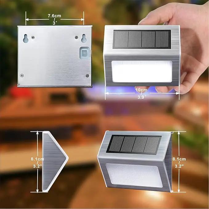 XLUX Solar Lights for Steps Decks Pathway Yard Stairs Fences, LED lamp, Outdoor Waterproof,Warm Light,12 Pack, photo 2 of 8