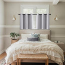 MIULEE Short Curtains for Windows - Greyish White Blackout Half Window Curtains Thermal Insulated Privacy Drapes for Kitchen Bedroom Bathroom Grommet Top Small Basement Tiers W40 x L36 Inch 2 Panels by TinyTreasures Baby Boutique