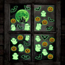 3 Sheets Glow in The Dark Halloween Window Clings Luminous Halloween Window Stickers Pumpkin Ghost Wall Decor Glowing Window Clings for Scary Halloween Theme Party Decorations by CozyNest Decor