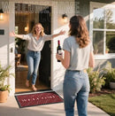 Yimobra Welcome Mat Outdoor Indoor 29.5x17, All-Weather Waterproof Front Door Mat Outside Entrance, Non-Slip Low Profile Porch Patio Doormat, Red by CozyNest Decor