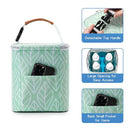 Breast Milk Cooler Bag with Ice Pack Fits 4 Baby Bottles Up to 9 Ounce, Baby Bottle Bag for Nursing Mom Daycare-Green by TinyTreasures Baby Boutique