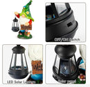 Garden Gnome Statue, Resin Figurine with Bright Solar Lantern Lights and Welcome Sign, Outdoor Solar-Powered Illumination Yard Art Decorations for Indoor Outdoor Patio Lawn Garden Room by GreenHaven Gardens