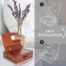 Solid Wood Nightstand Organizer by SolaJoy, Docking Station, Gifts for Men, Made of Cedar, Versatile Bedside Table Organizer for Cellphone, Watch, Headphone, Keys Walnut Wood by CozyNest Decor