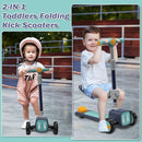 Unbreakable & Never Fall Down 2-in-1 Scooters Kids 3 Wheel Kick Scooter for Boys Girls Ages 3-8, Adjustable Height & Seat, Widened Non-Slip Deck, More Safer for Beginner Toddlers by TinyTreasures Baby Boutique