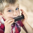 UPINS Harmonica, 4PCS Key of C 10 Hole 10 Tones Titanium Color Harmonica with Case for Beginner(Black) by TinyTreasures Baby Boutique