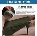 H.VERSAILTEX Velvet Stretch Couch Cushion Cover Plush Cushion Slipcover for Chair Loveseat Sofa Cushion Furniture Protector Seat Cushion Sofa Cover (3 Piece XL Sofa Cushion Covers, Olive) by CozyNest Decor
