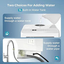 EUHOMY Portable Dishwasher Countertop Dishwasher, Mini Dishwasher Countertop with 5L Built-in Water Tank with 6 Modes, White, Table top dish washer with Baby Care for Apartment & RVs, No Hookup Needed by CozyNest Decor