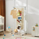 MAX Houser 6 Tier Shelf Hanging Closet Organizer, Cloth Hanging Shelf with 2 Sturdy Hooks for Storage, Foldable (Beige) by CozyNest Decor