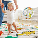 Baby Play Mat 71" X 59" Playpen Mat Upgraded Thicken Baby Floor Play Mat Non-Slip Cushioned Crawling Mat Waterproof Activity Playmats for Babies Toddlers Infants (71X59, Letter Dino) by TinyTreasures Baby Boutique