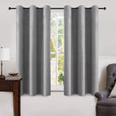 MIULEE Linen Blackout Curtains and Drapes 100% Room Darken Thermal Insulated Grommet Window Panels with Coating 2 PCs W 42 x L 63 inches Grey by TinyTreasures Baby Boutique
