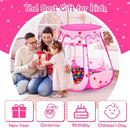 Baby Ball Pit for Toddler with 50 Balls, Kids Pop Up Play Tent for Girls, Princess Toys for Children Indoor & Outdoor Playhouse with Carry Bag by TinyTreasures Baby Boutique