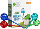 LGL Plant Watering Globes - Automatic Self Watering Globes. Decorative Self Watering Planter Inserts Made From Hand-Blown Durable Glass. Self Watering Spikes to Support Plant Health. 4 Pack, Jumbo. by GreenHaven Gardens