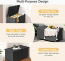 158 Gallon XL Deck Box with Lid, All Weather Wicker Outdoor Storage Box Waterproof, Large Outdoor Patio Storage Bin for Cushions, Garden Tools, Gears, Pool Accessories, Black by CozyNest Decor