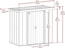 Cover It 6' x 4' Galvanized Steel Outdoor Storage Shed with Pent Roof and Lockable Sliding Doors, Weather-Resistant Steel Storage Shed for Backyards, Gray by GreenHaven Gardens
