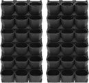Self Watering Wall Planter | 36 Pots Vertical Garden Planter for Indoor Plants | wall-Mounted Stackable Wall planter | Hanging Plant Flower Pot Holder | 10.56 Fl Oz Each Individual Pot | Black by CozyNest Decor