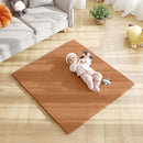 Baby Play Mat 48"x48" – Thick, Non-Slip Foam Mat for Babies and Toddlers. Foldable, Scrubbable, Odorless, and Soft, Ideal for Playpens, Crawling, and Indoor Playtime-Brown by TinyTreasures Baby Boutique