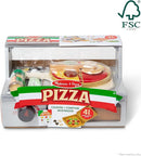 Melissa & Doug Top & Bake Wooden Pizza Counter Play Set (41 Pcs) - FSC Certified by TinyTreasures Baby Boutique