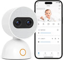 Simsky Smart Baby Monitor with 2×4MP Camera, 6X Optical Quality Zoom, 32GB Local Storage, AI Tracking, Intelligence Detection, Pan-Tilt-Zoom, Add-on Camera Monitor by TinyTreasures Baby Boutique