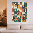 ICMOLYYENLO Boho Medieval Cat Tapestry, Abstract Atomic Starburst Geometric Aesthetic Art Wall Hanging For Bedroom Living Room Dormitory 50x60 Inches