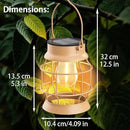 2 Pack Solar Outdoor Lights Metal Hanging Solar for Outside Lights Outdoor Waterproof Retro Design with Edison Bulb Decorative for Patio Porch Fence Garden Lawn by GreenHaven Gardens