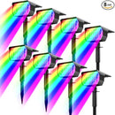 nipify 8 Pack Solar Spot Lights Outdoor Color Changing, 7 Modes Halloween RGB Solar Powered Waterproof Spotlight, Landscape Lighting for Outside Yard Garden Pathway by GreenHaven Gardens