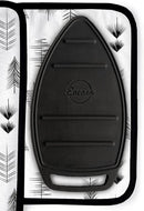 Encasa Homes Ironing Mat/Pad (Small 28"x20") with 3mm Padding & Silicone Iron Rest for Steam Pressing on Tabletop or Bed - Heat Resistant, Portable, Quilting & Travel Blanket - Black Arrow by CozyNest Decor