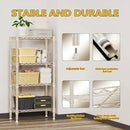 1000 lbs 4-Shelf Standing Storage Shelves Heavy Duty Metal Shelving Unit Adjustable Wire Rack for Office Garage Kitchen, Light Tan 11.8 D x 23.6" W x 47.5" H by CozyNest Decor