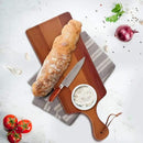 AIDEA Acacia Wood Cutting Board with Handle, Wooden Cheese Board Charcuterie Boards for Bread, Meat, Fruits, Cheese and Serving, Food Serving Tray for Kitchen, 17 x 6 inch by CozyNest Decor