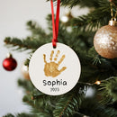 Baby Hand and Footprint Ornament - Baby's Frist Christmas Ornament with Photo, Name, Date - Personalized Baby Gift, Newborn Keepsake, New Mom Gifts by TinyTreasures Baby Boutique