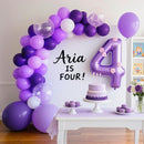 RUBFAC 129pcs Purple Balloons Different Sizes 18 12 10 5 Inch, Lavender Lilac Latex Balloon Garland Arch Kit for Halloween Masquerade Party Decorations Birthday Anniversary Baby Shower Party Supplies by TinyTreasures Baby Boutique