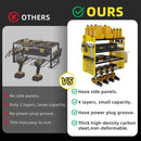 Power Tool Organizer Wall Mount with 4-Drill Holders-400Lbs Load Heavy Duty Metal 4-Layers Garage Storage and Organization Adjustable Battery Tools Rack Utility Racks Gifts for Men by GreenHaven Gardens