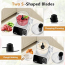 COOKLEE Food Processor, 600 Watts, 6 Functions Electric Food Chopper for Chopping, Mincing, Dicing, Shredding, Slicing, Purees & Dough with 12cup Processor Bowl, Food Chute & Pusher, Silver by TinyTreasures Baby Boutique