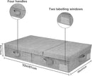 DAYARD Underbed Storage Container Bins with Lids, Under Bed Storage Organizer with Sturdy Handles Sidewalls Bottom, Foldable Clothes Bag (Set of 2) Large, Grey by CozyNest Decor