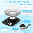 Pottery Wheel for Kids - Complete Pottery Kit & Tools for Beginners, Plug-in Rechargeable Battery, Upgraded Detachable Turntable Adjustable Speed, DIY Clay Maker for Kids 9-12 (Black, Patented) by TinyTreasures Baby Boutique