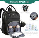 MOMUVO Diaper Backpack for Women Large Capacity with Insulated Pockets Diaper Bags For Baby Girl Boy Waterproof Baby Bags by TinyTreasures Baby Boutique