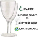 Oojami Elegant Plastic Champagne Flutes - 32 PCS, 7.8oz Disposable & Reusable Wine Glasses - Perfect for Home, Parties, Weddings, Birthdays & Celebrations (32, Clear) by CozyNest Decor
