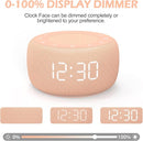 Buffbee Sound Machine & Alarm Clock 2-in-1, 0-100% Clock Face Brightness, Bottom Colored Light, Sleep Timer, Precise 30-Level Volume White Noise Machine, Digital Alarm Clocks for Bedrooms - Peach by TinyTreasures Baby Boutique
