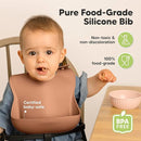 KeaBabies 2-Pack Silicone Baby Bibs for Eating - Sturdy Food-Grade Silicone Bibs for Babies Girl, Boy, Large Food Catcher, Clean & Put On Easily, Waterproof Toddler Feeding Essentials (Dusk) by TinyTreasures Baby Boutique